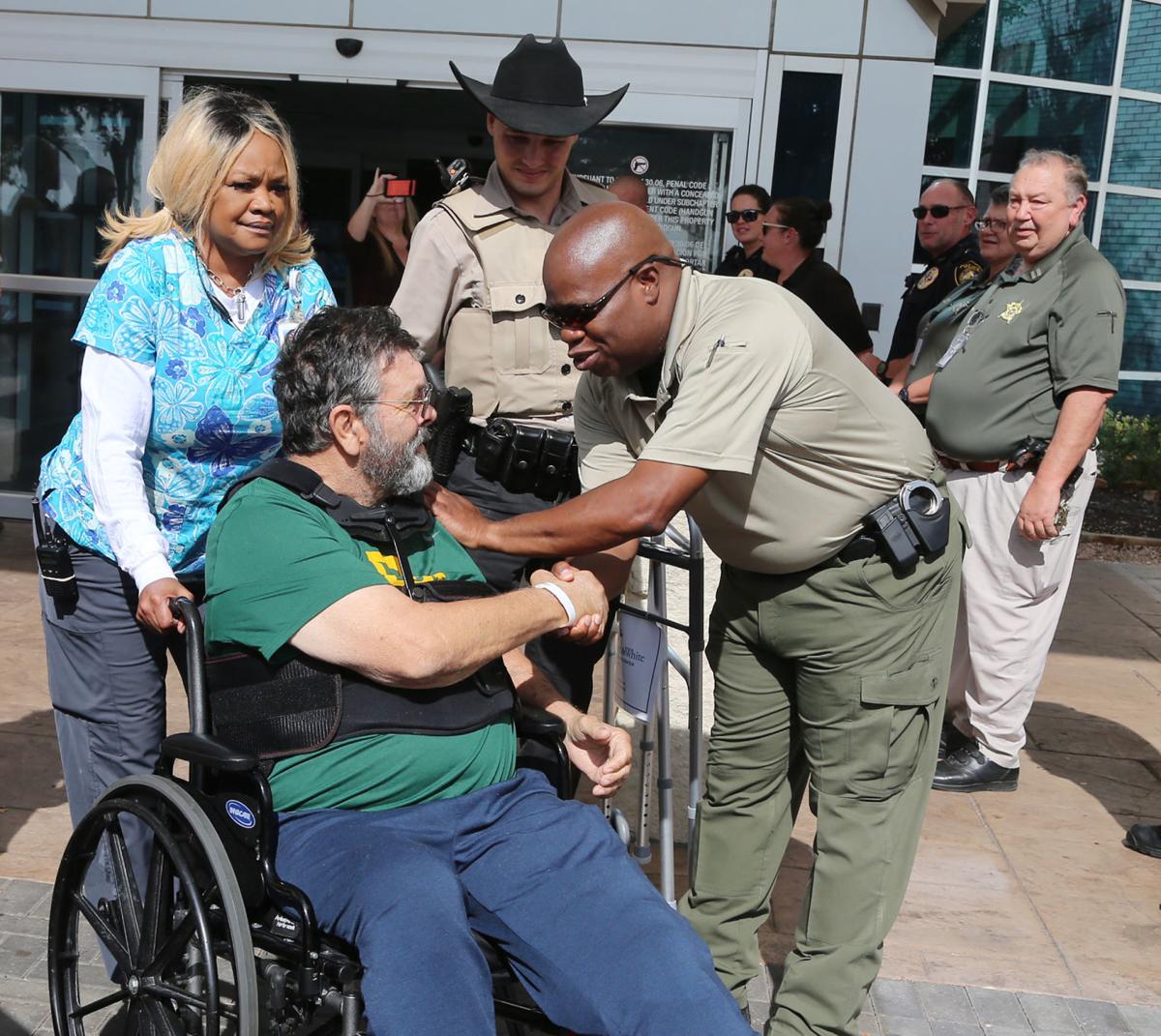 Riesel police chief injured in wreck gets police escort home from