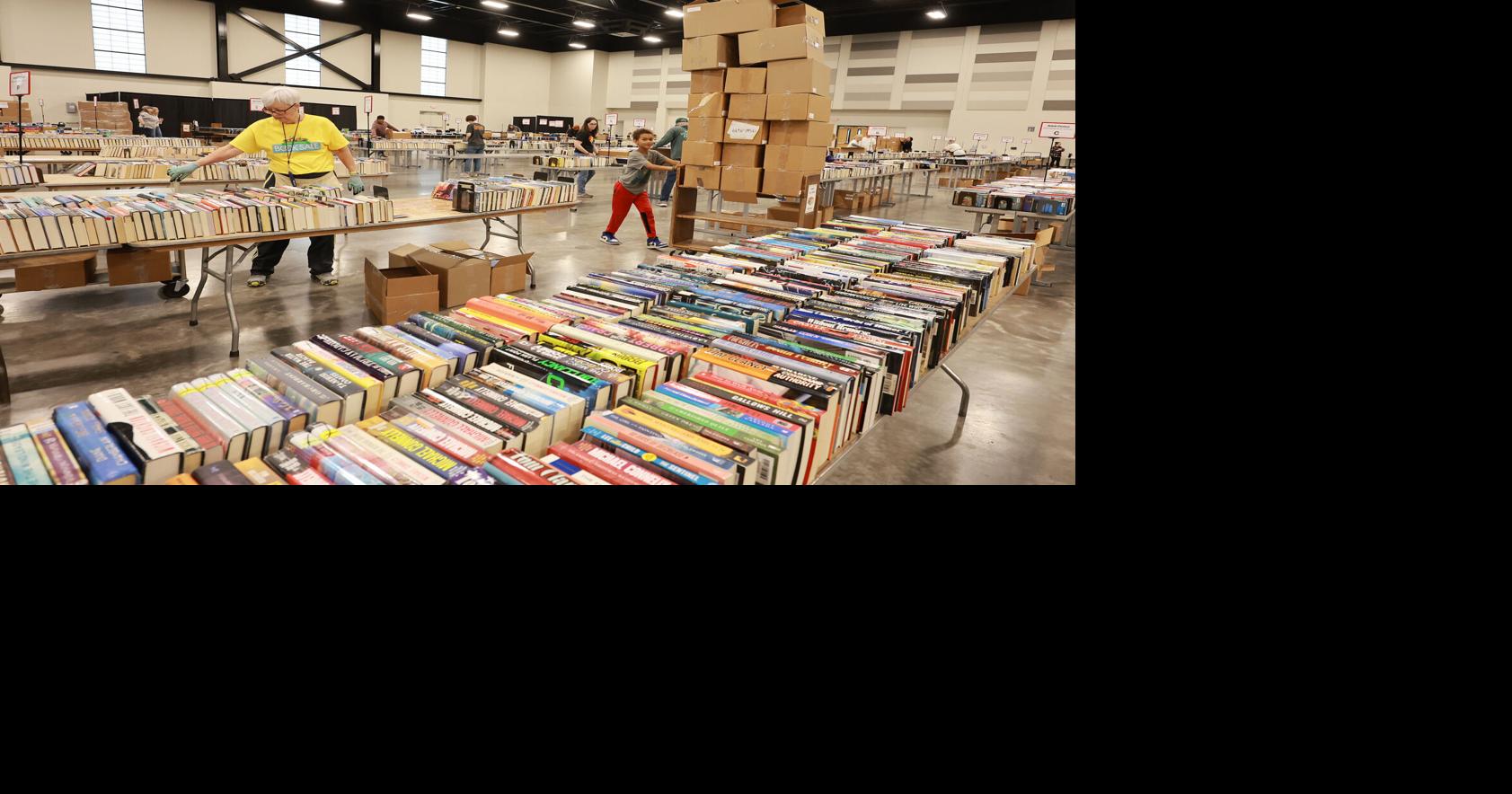 PHOTOS: Setup for Waco Friends of the Library book sale