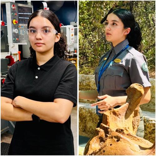 TSTC student connecting metalwork and prehistoric history