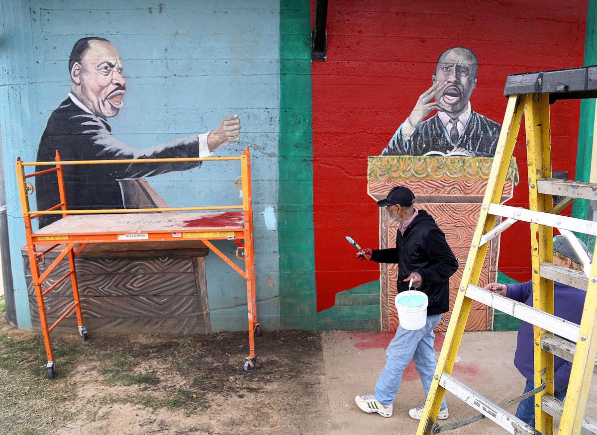 Waco Native Artist Returns To Restore Mlk Mural On Brazos Bridge