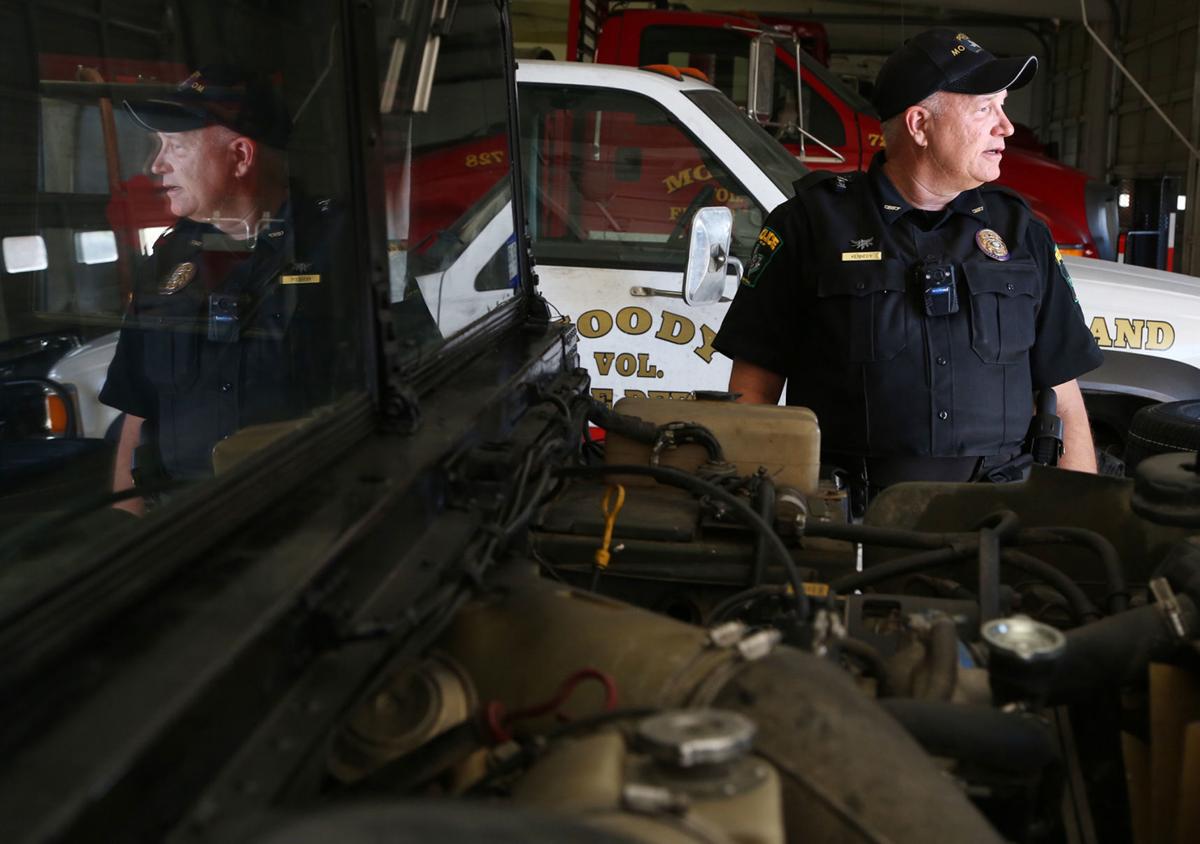 Moody getting Humvee ready for police work