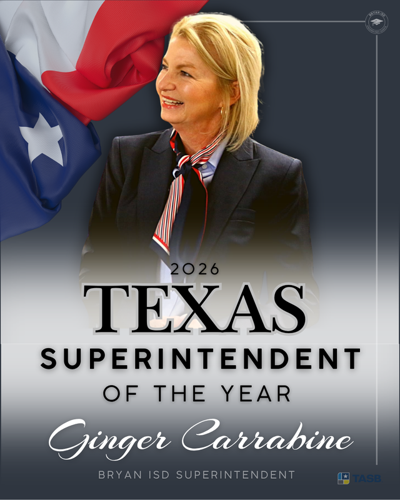 Bryan ISD Superintendent Ginger Carrabine Named Texas Superintendent of the Year!