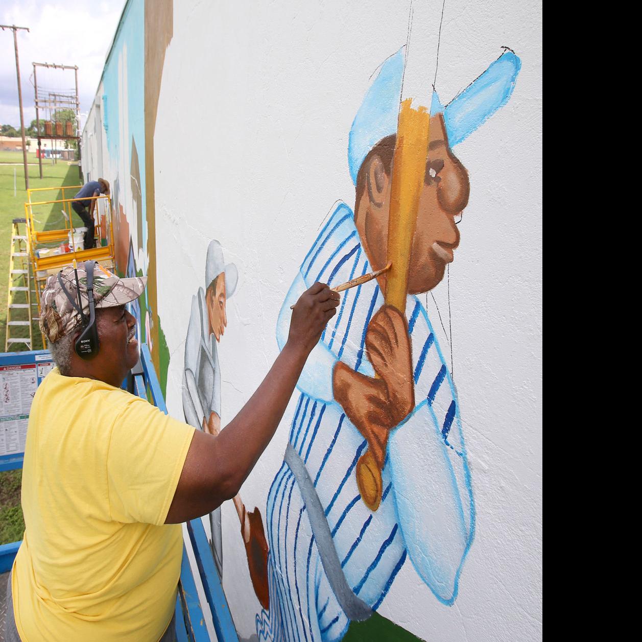 Scenes From South Waco History Filling 300 Foot Mural Business