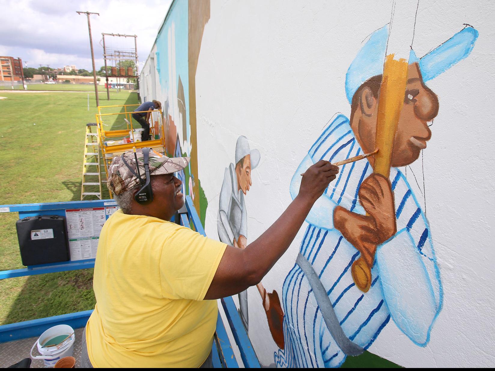 Scenes From South Waco History Filling 300 Foot Mural Business