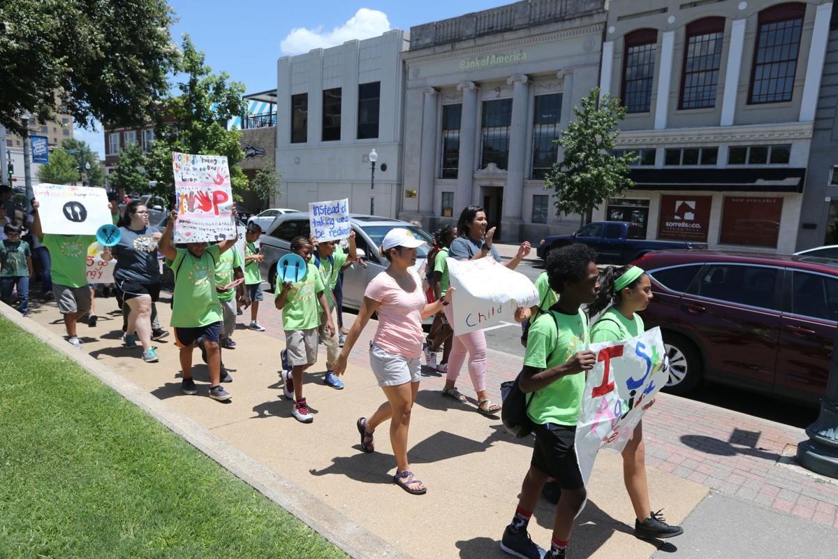 Freedom School students protest federal budget proposals in National
