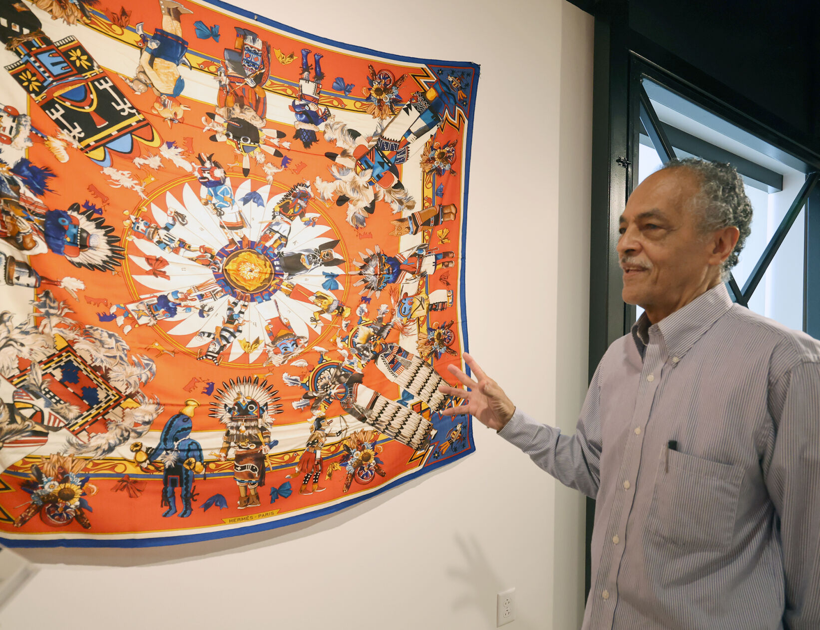 Art to wear Art Center mounts Kermit Oliver scarf exhibit