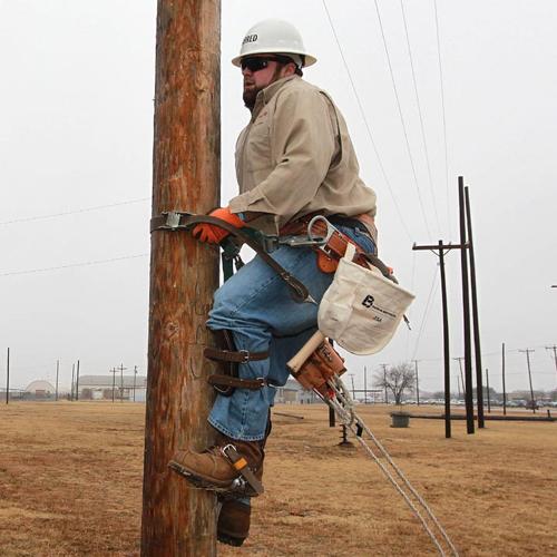 The right gear in line: What electrical linemen carry on the climb