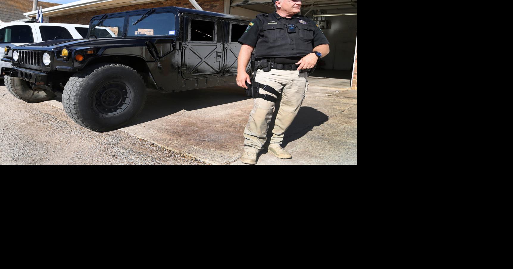 Moody getting Humvee ready for police work
