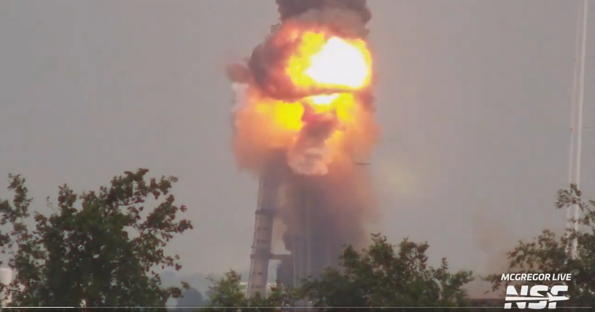 SpaceX test stand fireball little noticed in McGregor - Vimarsana News