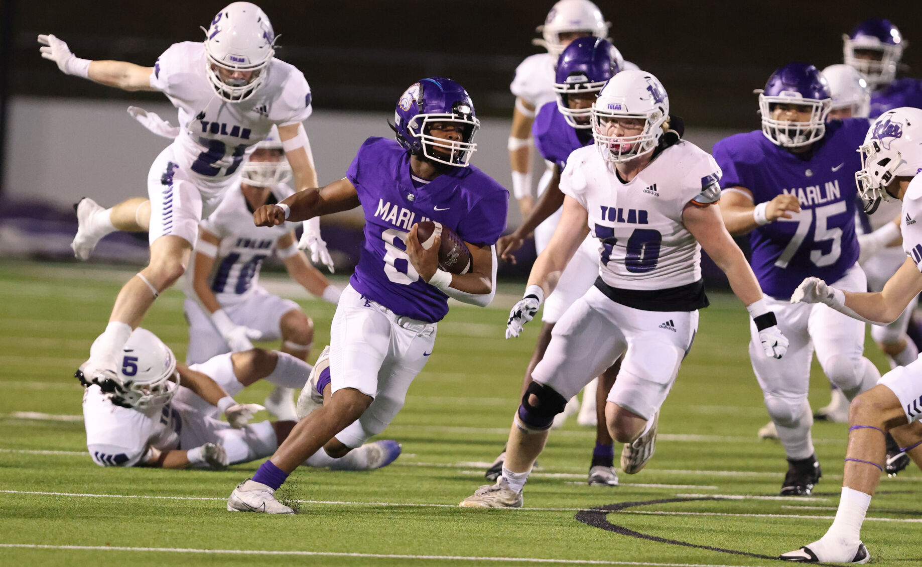 Tolar runs away from Marlin in second half of regional final clash, 42-19