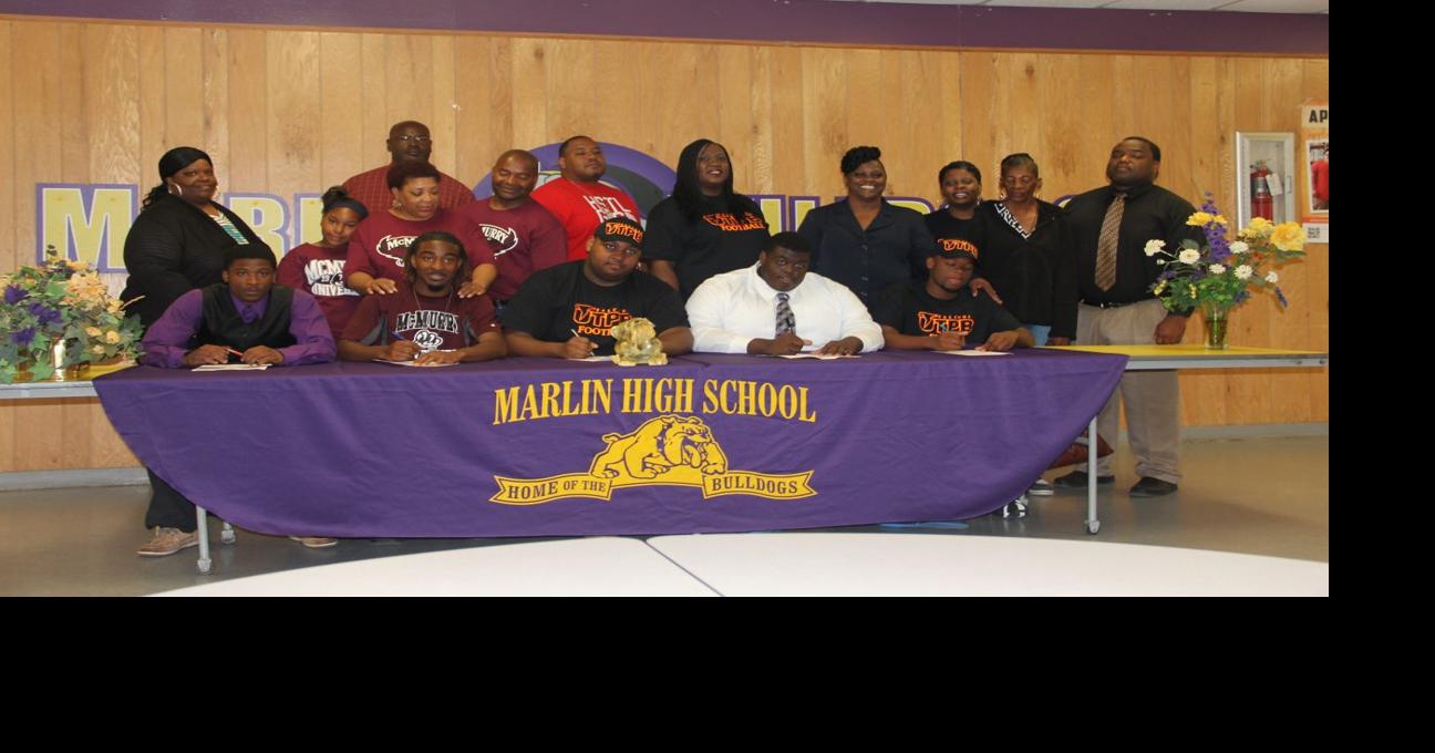 High school notebook: 5 Marlin athletes sign with college football teams