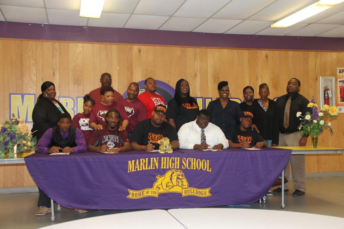 High school notebook 5 Marlin athletes sign with college football