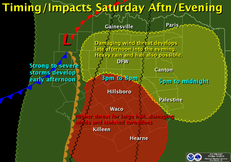 UPDATE Waco may see severe weather Saturday