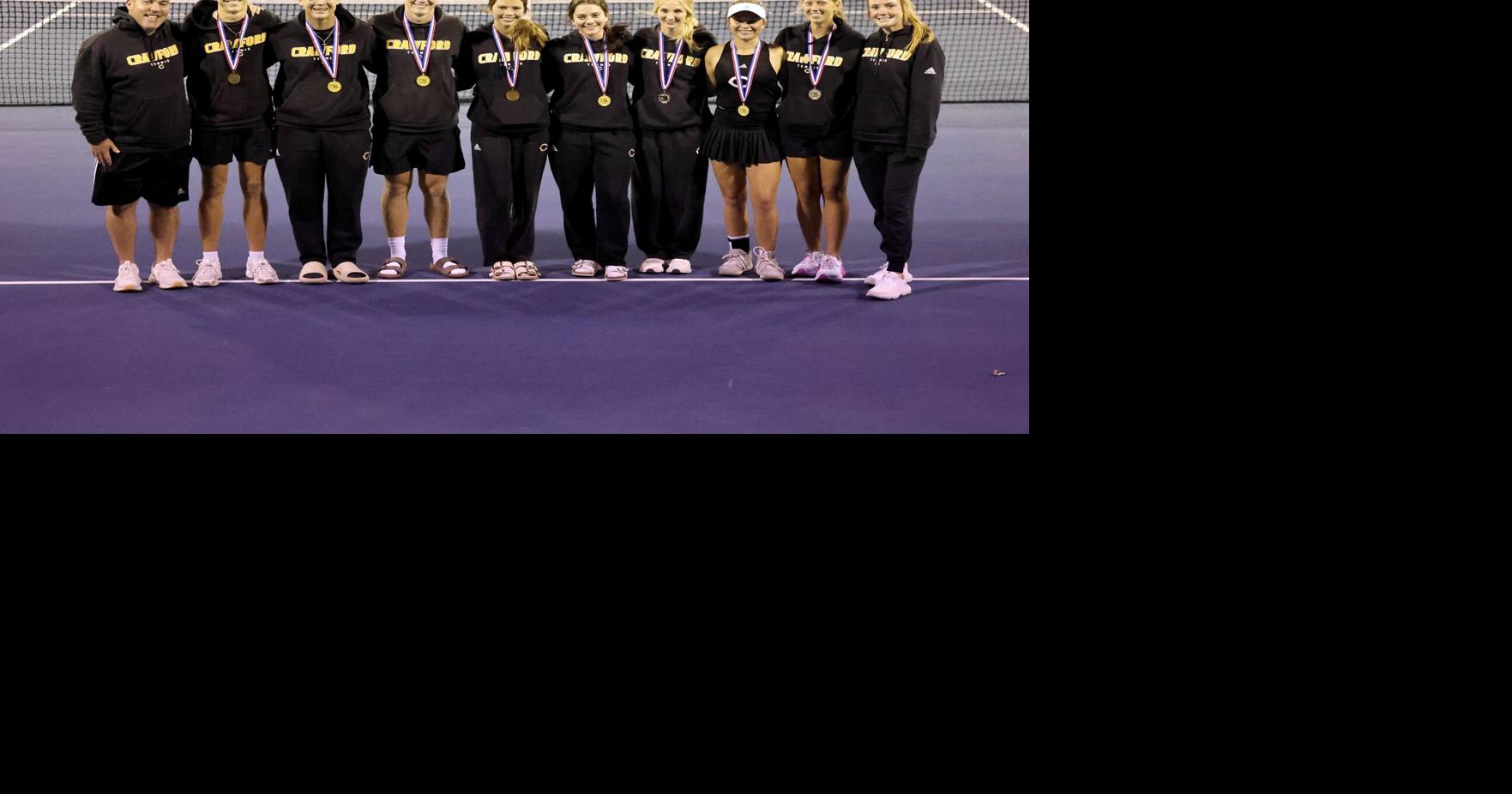 Crawford ties school record with 8 state tennis qualifiers