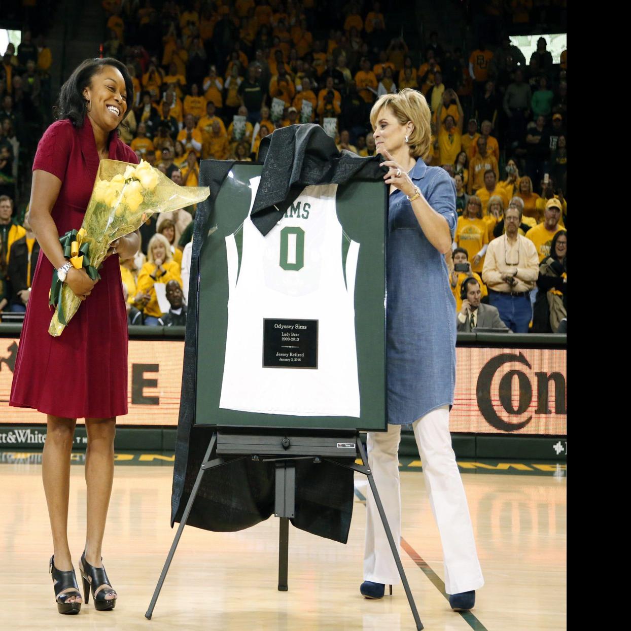 Honoring An Odyssey Lady Bears Retire Sims Number At Ferrell