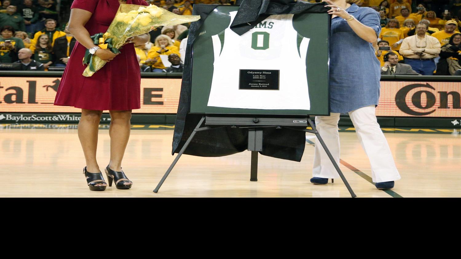 Honoring An Odyssey Lady Bears Retire Sims Number At Ferrell