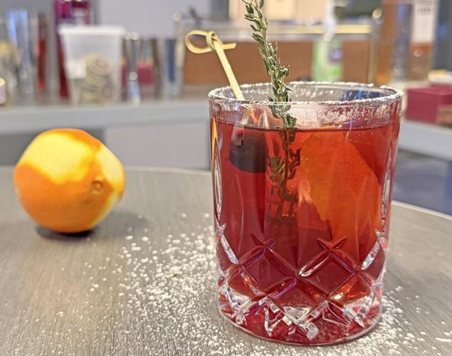 A Bashful Boulevardier as The Fairmont Hotel gives a demo class of how to make 3 holiday cocktails on Sunday, Nov. 23, 2025, at The Fairmont Hotel in downtown Pittsburgh.