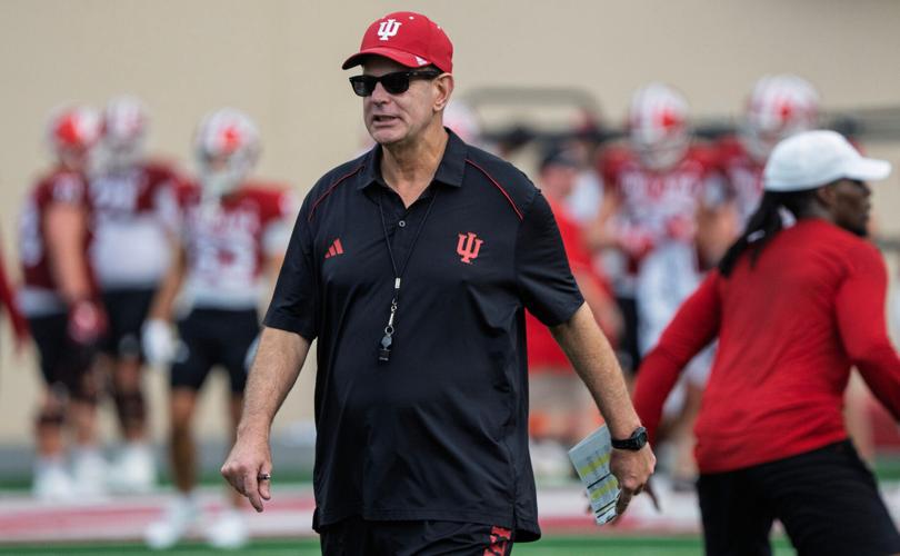 Indiana Head Coach Curt Cignetti during Indiana University's football camp practice on Tuesday, Aug. 11, 2026.