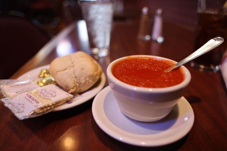 Red pepper tomato bisque
