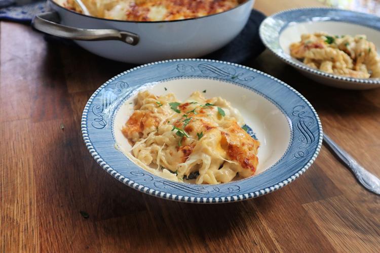 Tini's Mac' n Cheese features three different cheeses— mozzarella, monterey jack and sharp cheddar.