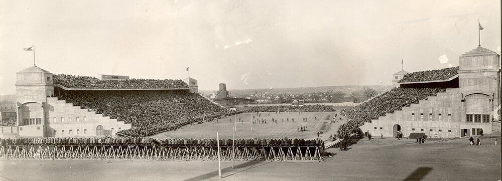 Early panoramic view of Memorial Stadium