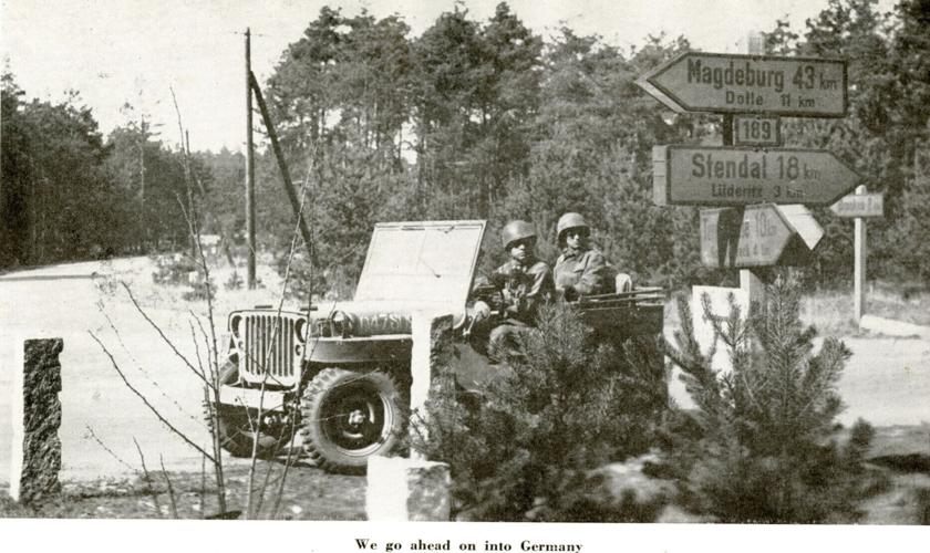 6. 137th Infantry in central Germany, spring 1945 (unit history, p. 105; courtesy, KS Natl Guard Museum).jpg
