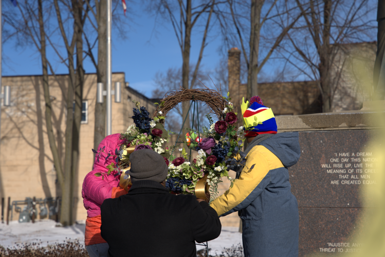 Laying the wreath