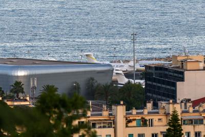 FILE PHOTO: Private jets at the Nice Cote d’Azur international airport, the closest airport to Monaco