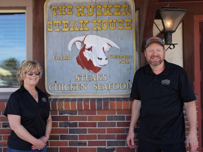 Wallicks in front of Husker Steak House