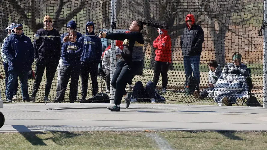 Schwarzrock wins shot put, Williams hits NCAA provisional mark in hammer throw at Loper Invite