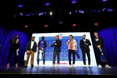 DeAndre Yedlin, Shaq Moore, Aaron Long and Walker Zimmerman are interviewed after being selected to the 2022 U.S.