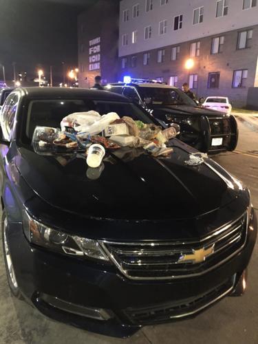 Trash on car