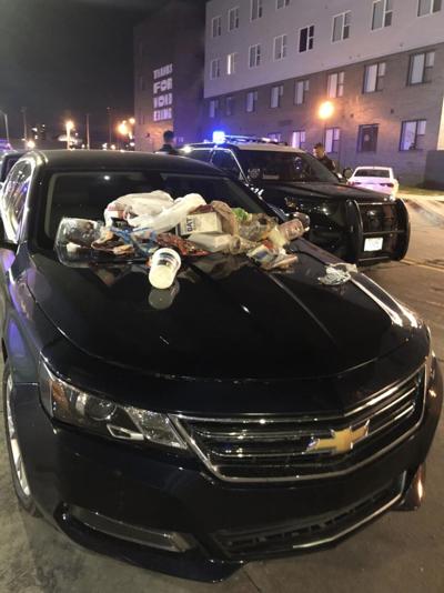 Trash on car