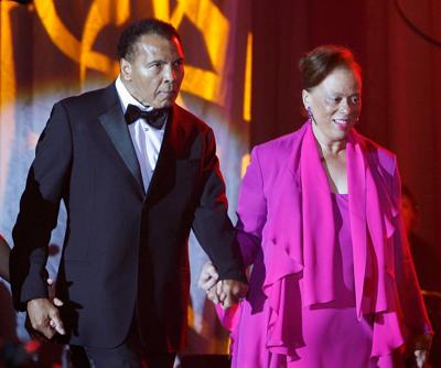 Muhammad Ali, escorted on stage by his wife Lonnie, had a message of compassion that resonates today.