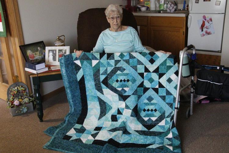 teal quilt