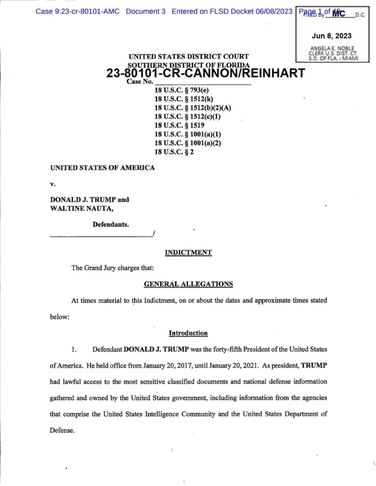 Trump indictment