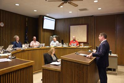 Mike Flood at Platte County board meeting