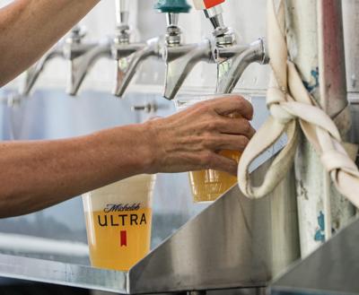 Beer served to those with an alcohol wristband during the Greenville Jazz Fest in downtown Greenville, S.C. Friday, June 12,