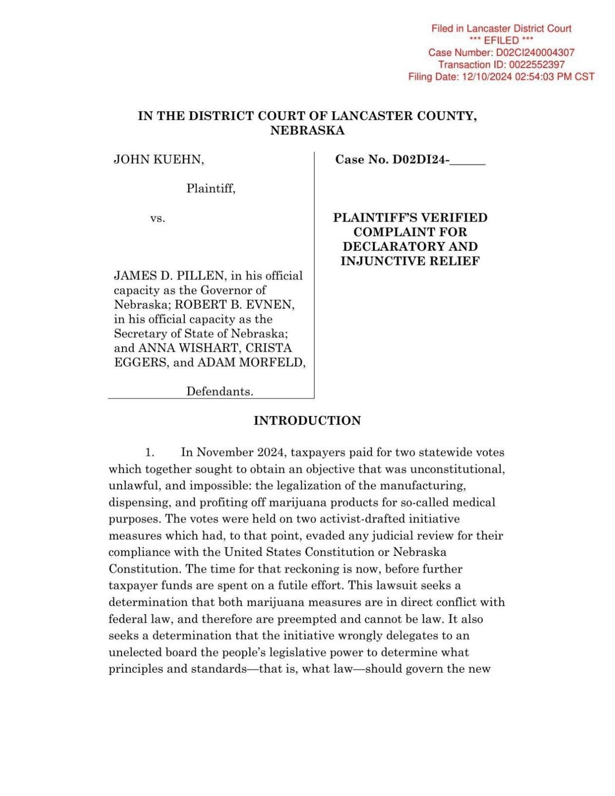 Kuehn v. Pillen