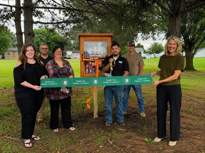 Schuyler Little Free Pantry ribbon cutting