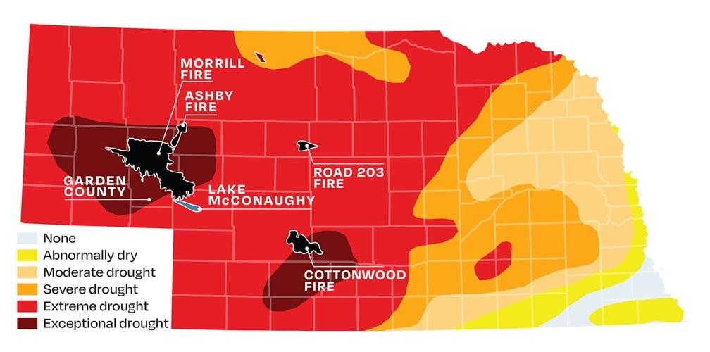 Drought conditions and major wildfires