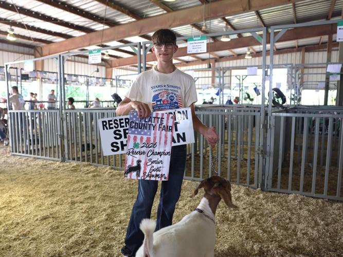 Drew Sanne reserve senior goat showmanship