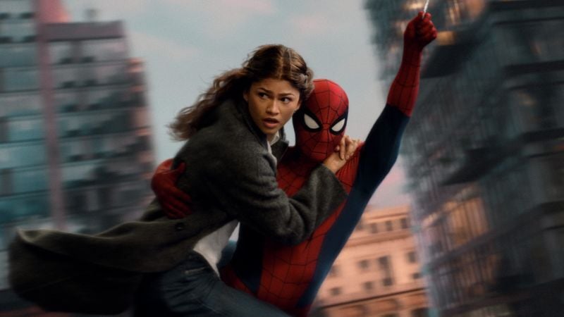 Zendaya and Tom Holland as MJ and Spider-Man in "Spider-Man: Brand New Day."