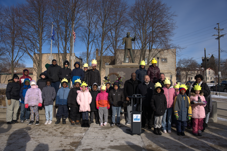 Students and leaders gather