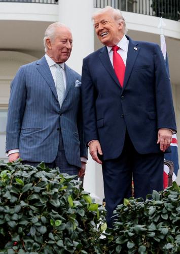 FILE PHOTO: Britain's King Charles and Queen Camilla in the United States for state visit
