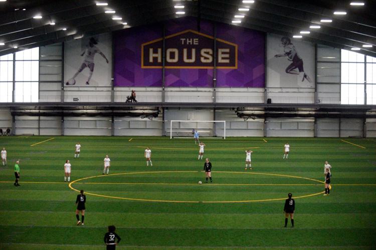 Match on the fieldhouse turf