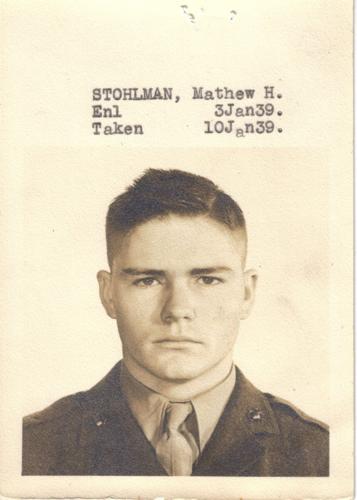 Pvt. Mathew Stohlman boot camp headshot
