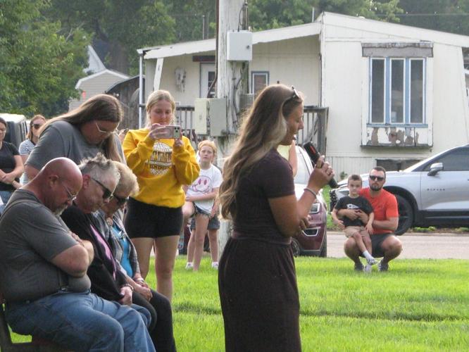 Elm Creek Vigil - Jordyn Jeffries with mic