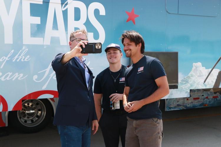 Adrian Smith tours Freedom Truck museum in Gering