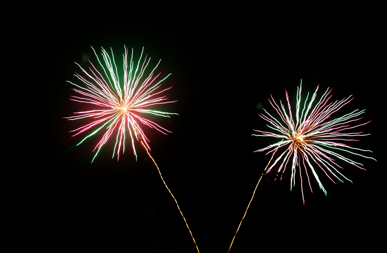 Fireworks Green and Pink